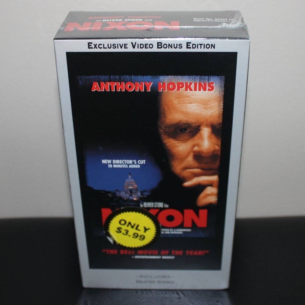 3/$55❤️new sealed Exclusive Video Bonus Edition NIXON 2-tape VHS Anthony Hopkins